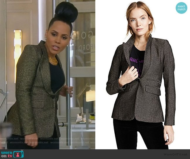 Peaked Lapel Blazer by Smythe worn by Tegan Price (Amirah Vann) on How to Get Away with Murder