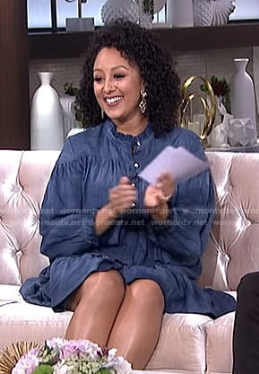 Tamera’s denim shirtdress on The Real