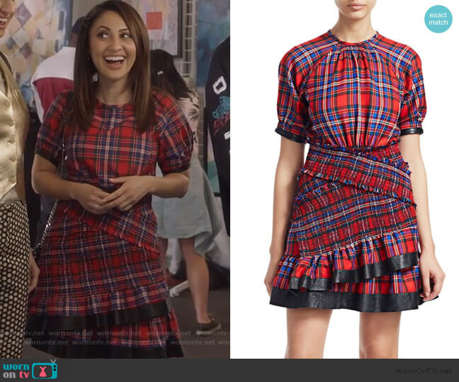 WornOnTV: Ana’s red plaid mini dress on Grown-ish | Francia Raisa ...