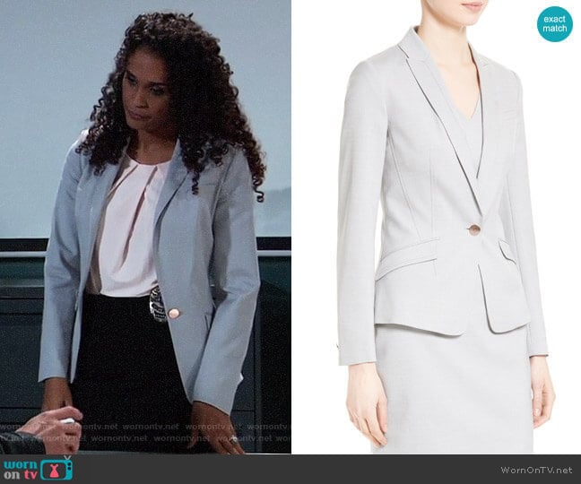 Ted Baker Radiia Suit Jacket worn by Jordan Ashford (Briana Nicole Henry) on General Hospital