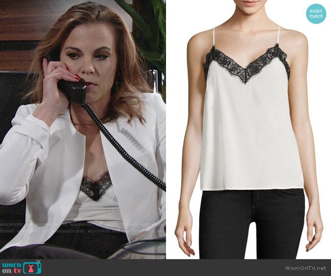 The Kooples Silk & Lace Camisole worn by Phyllis Newman (Gina Tognoni) on The Young and the Restless