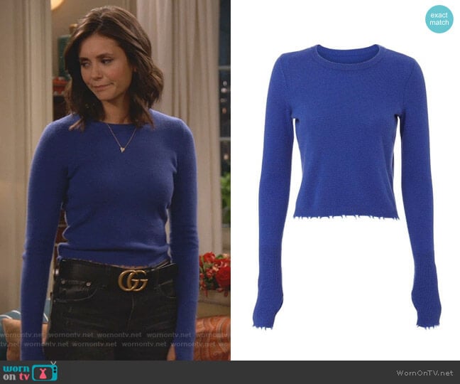 Valencia Cashmere Sweater by Intermix worn by Clem (Nina Dobrev) on Fam