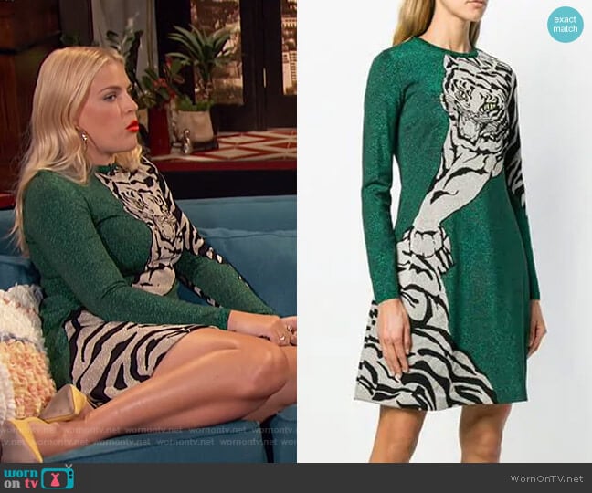 Tiger Re-Edition Dress by Valentino worn by Busy Philipps on Busy Tonight