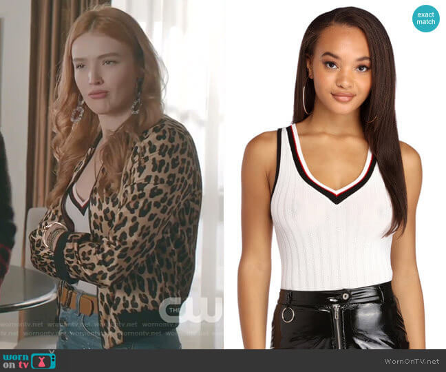 Varsity Tank Bodysuit by Windsor worn by Kirby Anders (Maddison Brown) on Dynasty
