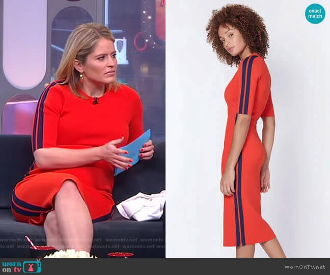 Audrie Dress by Veronica Beard worn by Sara Haines on Good Morning America