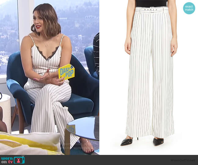 Layne Wide Leg Trousers by Wayf worn by Carissa Loethen Culiner on E! News