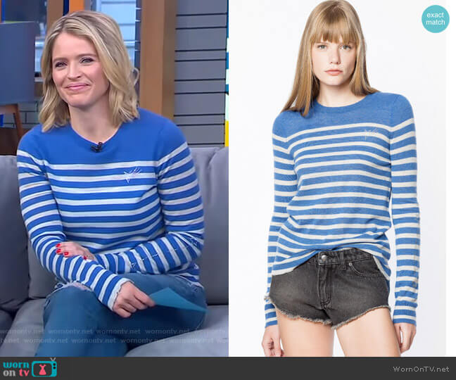 Miss Cachemire Jumper by Zadig & Voltaire worn by Sara Haines  on Good Morning America