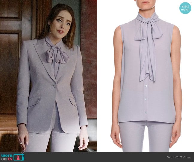 Alexander McQueen worn by Fallon Carrington (Elizabeth Gillies) on Dynasty