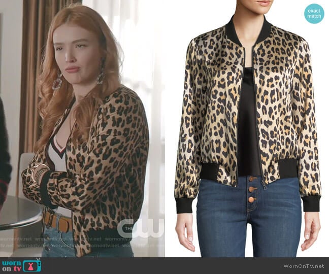 Lonnie Reversible Bomber Jacket by Alice + Olivia worn by Kirby Anders (Maddison Brown) on Dynasty