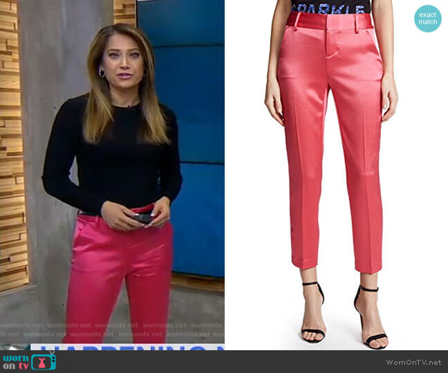 Stacey Slim Trousers by Alice + Olivia worn by Ginger Zee  on Good Morning America