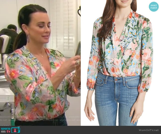 Trista Top by Alice + Olivia worn by Kyle Richards on The Real Housewives of Beverly Hills