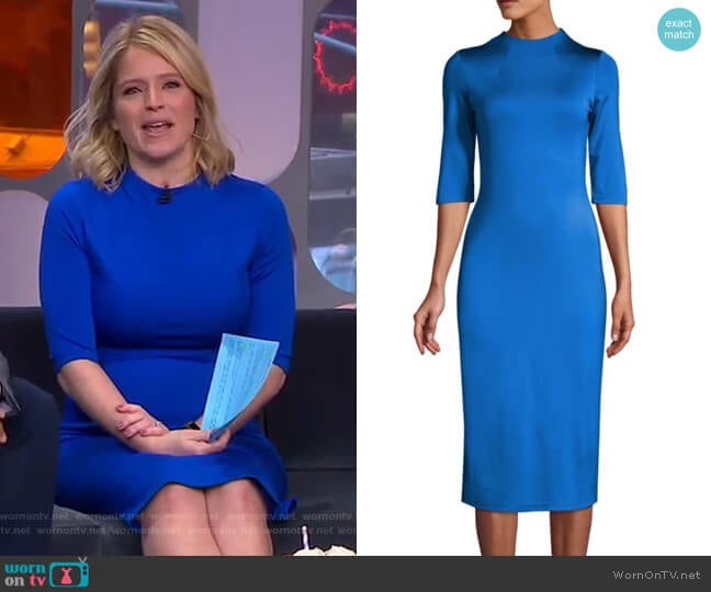 Delora Dress by Alice + Olivia worn by Sara Haines on Good Morning America