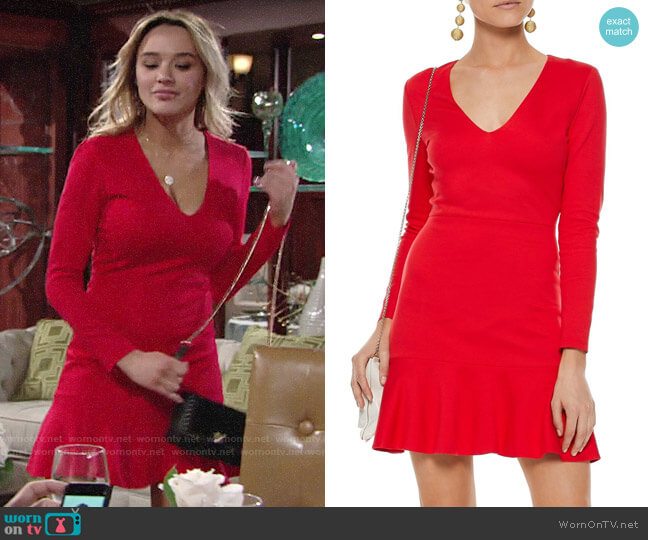 Alice + Olivia Francine Dress worn by Summer Newman (Hunter King) on The Young & the Restless
