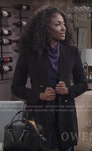 Ana’s black coat on The Young and the Restless