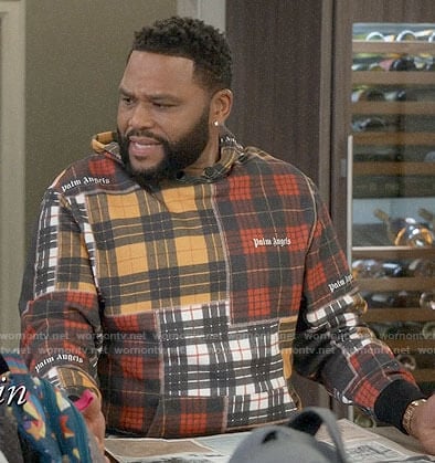 Andre's patchwork plaid hoodie on Black-ish