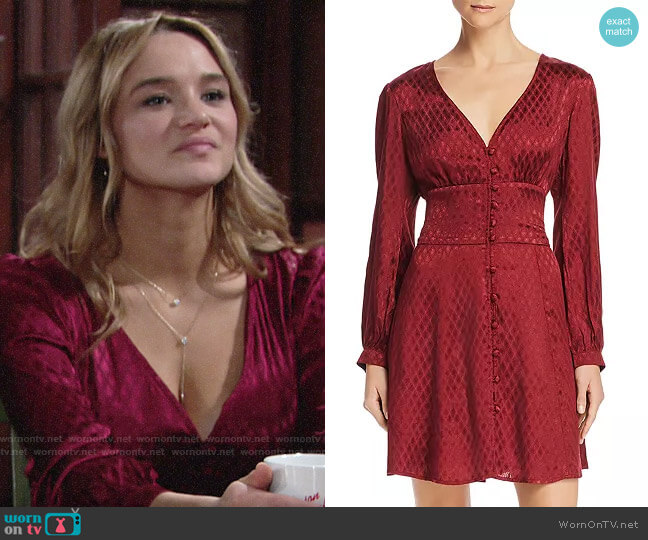 Band of Gypsies Skylar Jacquard Dress worn by Summer Newman (Hunter King) on The Young and the Restless