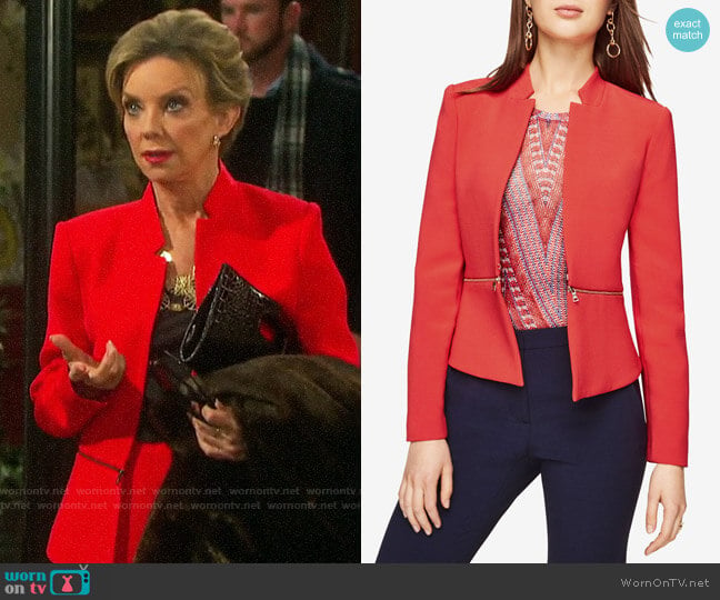 WornOnTV: Diana’s red zip-waist jacket on Days of our Lives | Judith ...