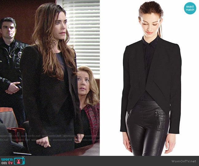 WornOnTV: Victoria’s black jacket and sheath dress on The Young and the ...