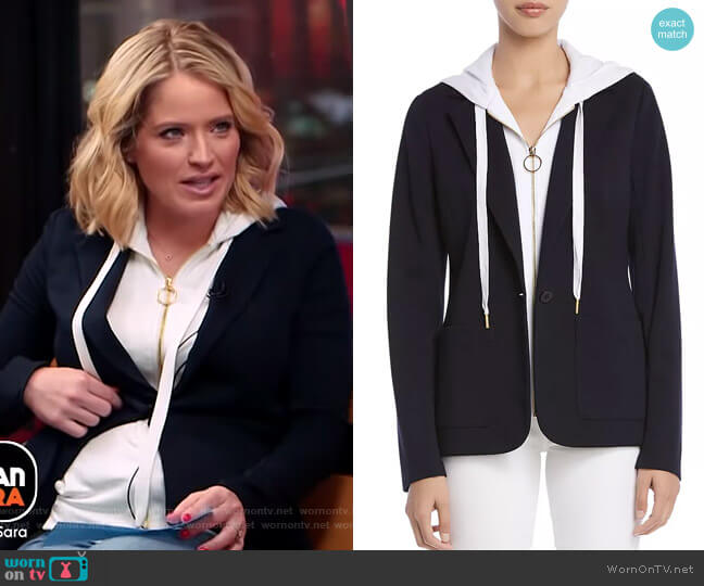 Jolly Boat Layered-Look Blazer by Bailey 44 worn by Sara Haines  on Good Morning America