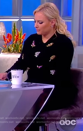 Meghan’s black embellished sweater on The View