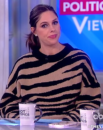 Abby’s brown zebra stripe sweater on The View