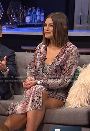 Carissa’s snake print v-neck dress on E! News