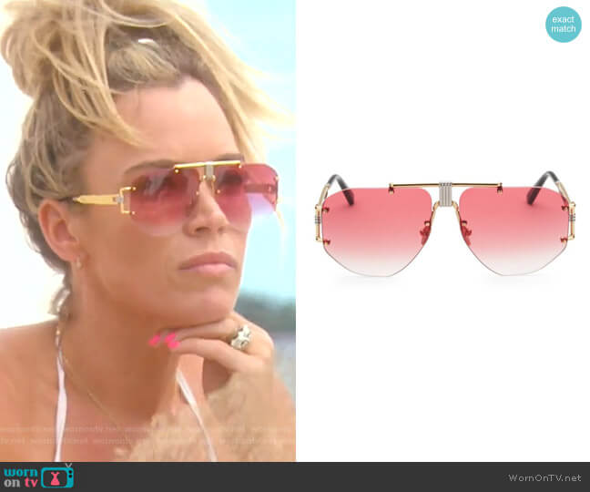 59MM Aviator Sunglasses by Celine worn by Teddi Mellencamp Arroyave on The Real Housewives of Beverly Hills