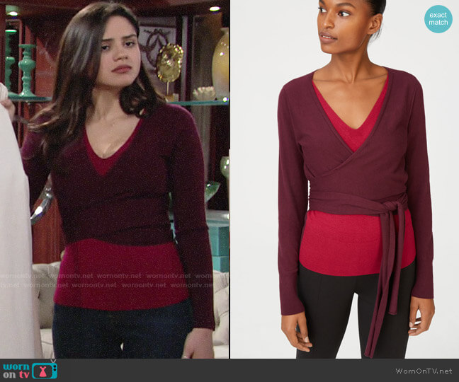 Club Monaco Milah Sweater worn by Lola Rosales (Sasha Calle) on The Young & the Restless