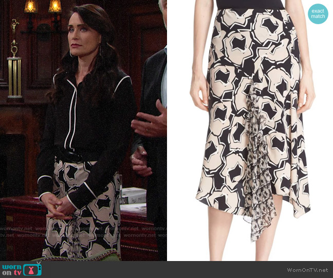 Diane von Furstenberg Posey Skirt worn by Quinn Fuller (Rena Sofer) on The Bold and the Beautiful