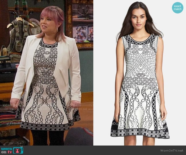 Diane von Furstenberg Sleeveless Fit & Flare Dress worn by Kristin Baxter (Amanda Fuller) on Last Man Standing