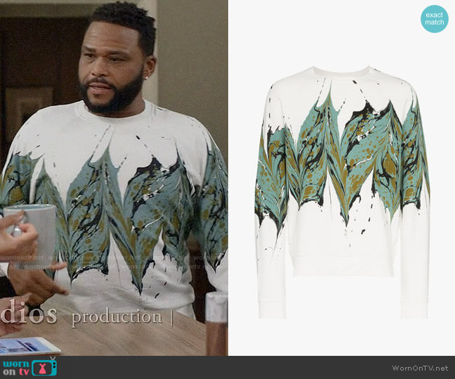 Dries van Noten Splash Sweatshirt worn by Andre Johnson (Anthony Anderson) on Black-ish