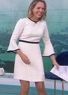 Dylan’s white bell sleeve dress on Today