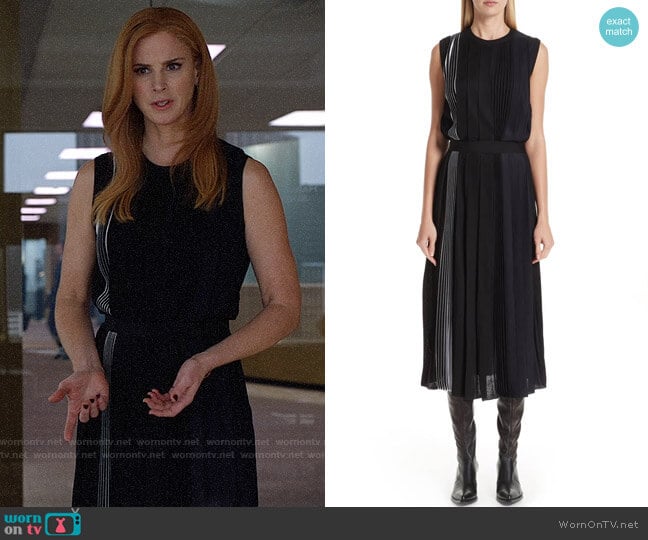 Givenchy Mixed Pleat Dress worn by Donna Paulsen (Sarah Rafferty) on Suits