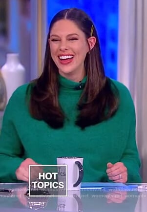 Abby's green oversized turtleneck sweater on The View