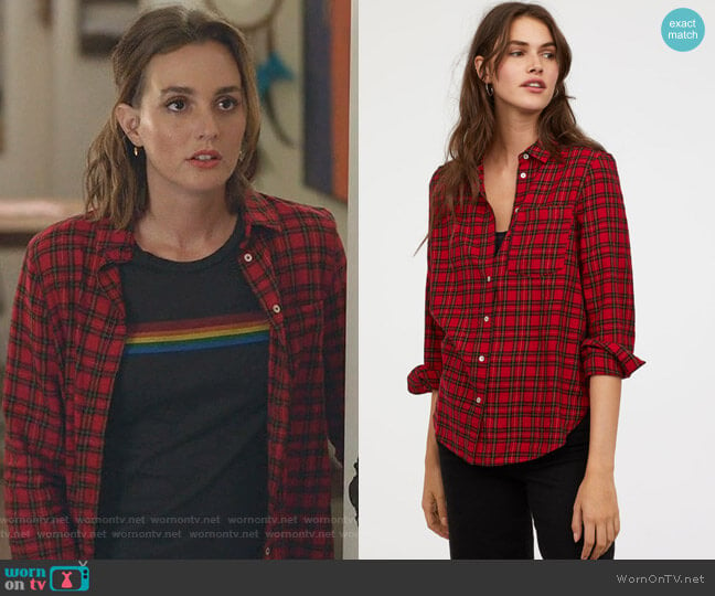 Checked Shirt by H&M worn by Angie (Leighton Meester) on Single Parents