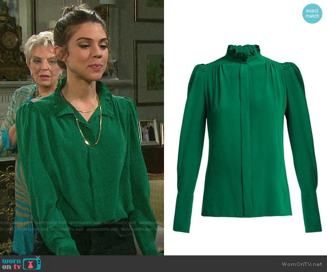 Isabel Marant Lamia Blouse worn by Abigail Deveraux (Kate Mansi) on Days of our Lives