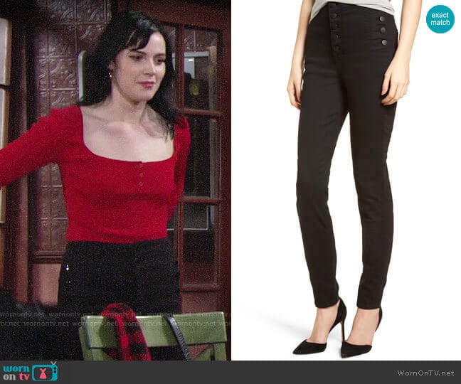 J Brand Natasha Jeans worn by Tessa Porter (Cait Fairbanks) on The Young and the Restless