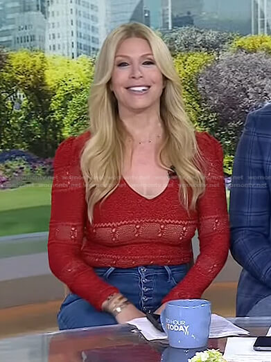 Jill’s red v-neck sweater on Today