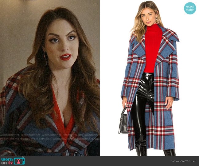 Joseph Teodor Coat worn by Fallon Carrington (Elizabeth Gillies) on Dynasty