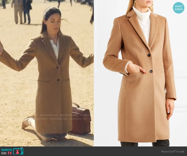 Joseph Man wool and cashmere-blend coat worn by Erica Shepherd (Jennifer Carpenter) on The Enemy Within