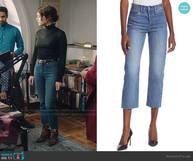 Levis Wedgie Straight Crop Jeans worn by Cara Bloom (Violett Beane) on God Friended Me