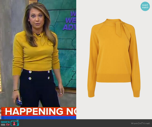 Elliott Sweater by LK Bennett worn by Ginger Zee on Good Morning America