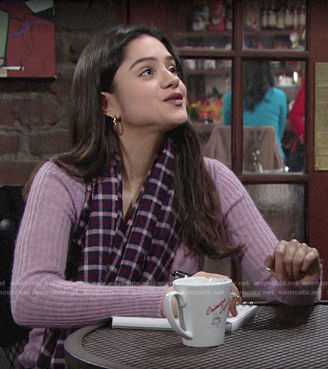Lola’s purple sweater on The Young and the Restless