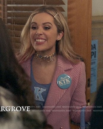 Lucy's pink chevron coat on Charmed
