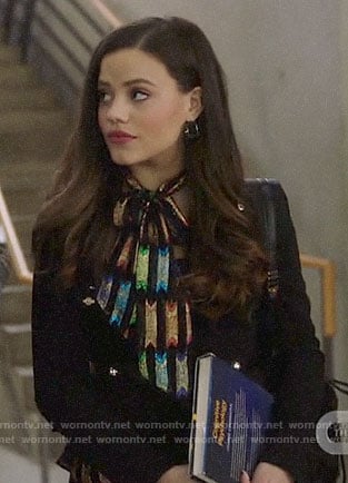 Maggie’s rainbow patterned blouse on Charmed