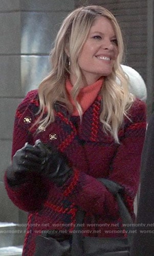 Nina's plaid coat on General Hospital