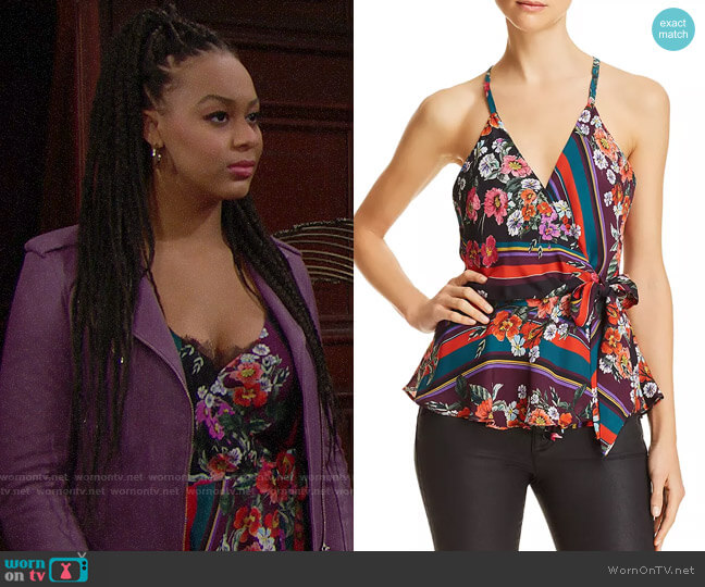 Parker Liliana Wrap Top worn by Emma Barber (Nia Sioux) on The Bold & the Beautiful