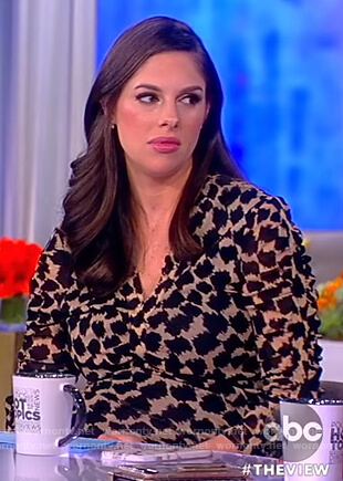 Abby’s printed ruched dress on The View