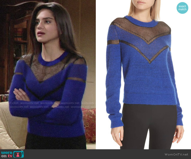 Rag & Bone Blaze Sweater worn by Lola Rosales (Sasha Calle) on The Young & the Restless