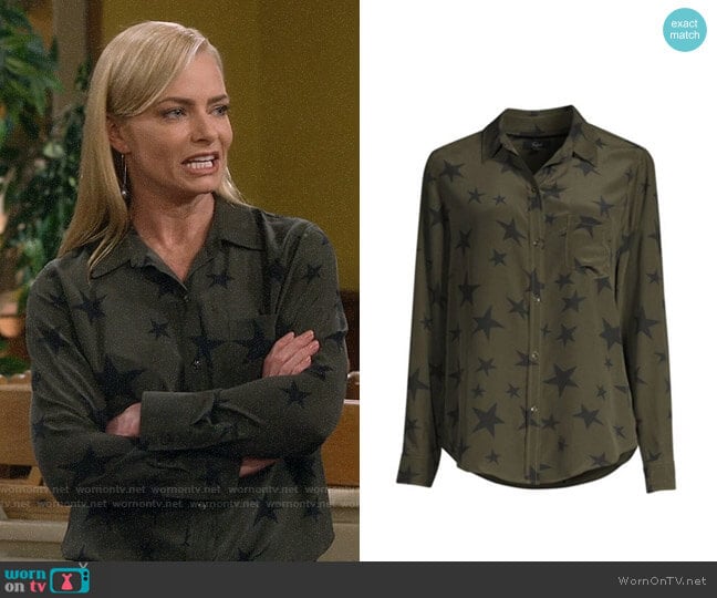 Rails Kate Star Button Down worn by Jill Kendall (Jaime Pressly) on Mom